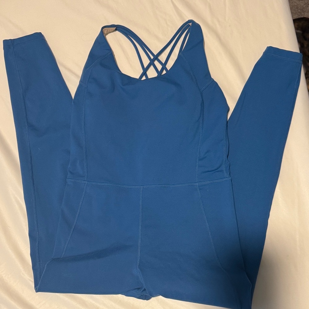 Blue Strappy Jumpsuit